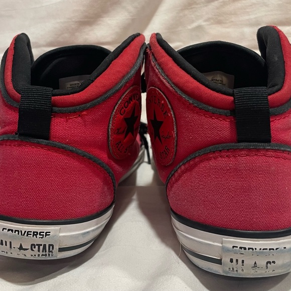 Converse All ⭐️ Star Red&Black Mid-Top Chucks - Picture 3 of 7